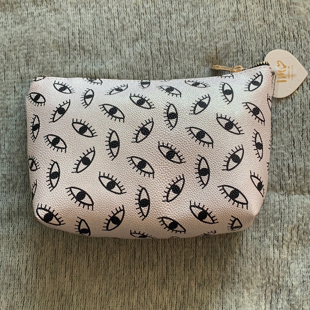 Silver makeup bag
